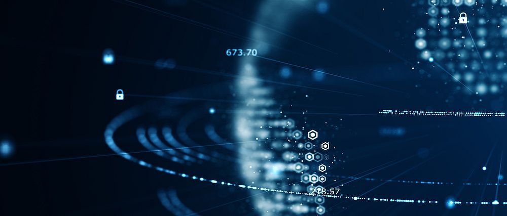 Weltkugel mit Datencodes