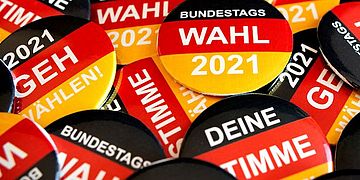 Ansteckbuttons zur Bundestagswahl 2021
