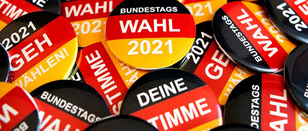 Ansteckbuttons zur Bundestagswahl 2021